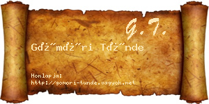 Gömöri Tünde névjegykártya