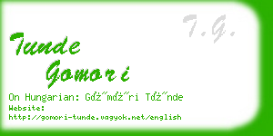 tunde gomori business card